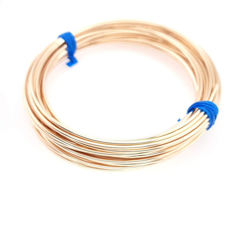 Craft Wire 18 Gauge, 14/20 Yellow Gold Filled Wire (Round) Dead Soft 14K Gold Filled Made in USA - 5FT by CRAFT WIRE - Image 2